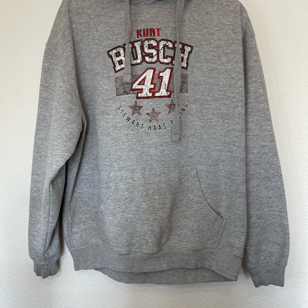Kurt Busch #41 Gray Hoodie